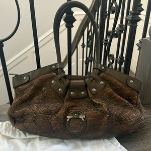 Authentic vintage Salvatore Ferragamo Olive Green Purse